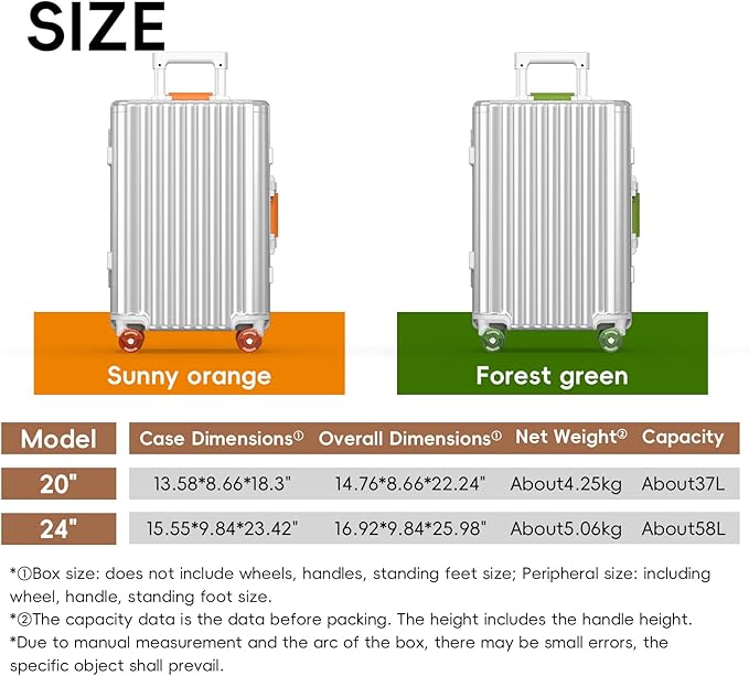 Roaming Carry on Luggage, 20 Inch Durable Aluminum Zipperless Luggage Airline Approved, Hardside Suitcase with TSA Lock USB Port and Spinner Wheels, Smart Organizational Pockets Maximize Packing Space