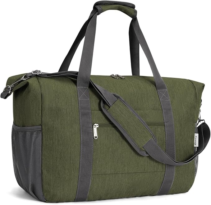 Narwey 18x14x8 Inches Travel Bag Spirit Airlines Frontier Personal Item Bag, Travel Duffel With Wet Pocket Carry on Bag for Airplane Underseat Duffle Overnight for Women and Men (Army Green)