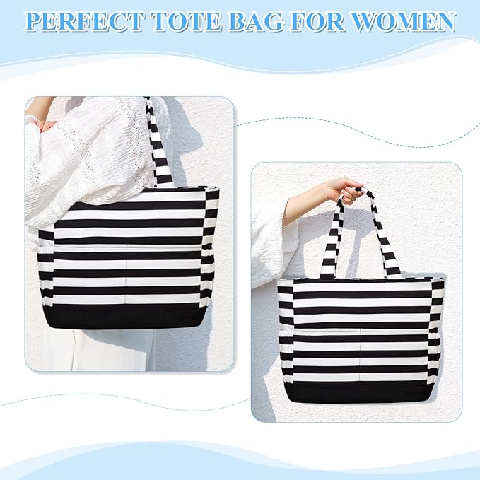 VASCHY Beach Bag for Women, Large Waterproof Sandproof Fold-able Packable Pool Tote Bag w Zipper/Pockets