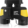 AOMEKIE Marine Binoculars for Adults 7X50 Military Waterproof Binoculars with Illuminated Rangefinder Compass BAK4 Prism IPX7 Fogproof for Boating Navigation Hunting Fishing Water Sports