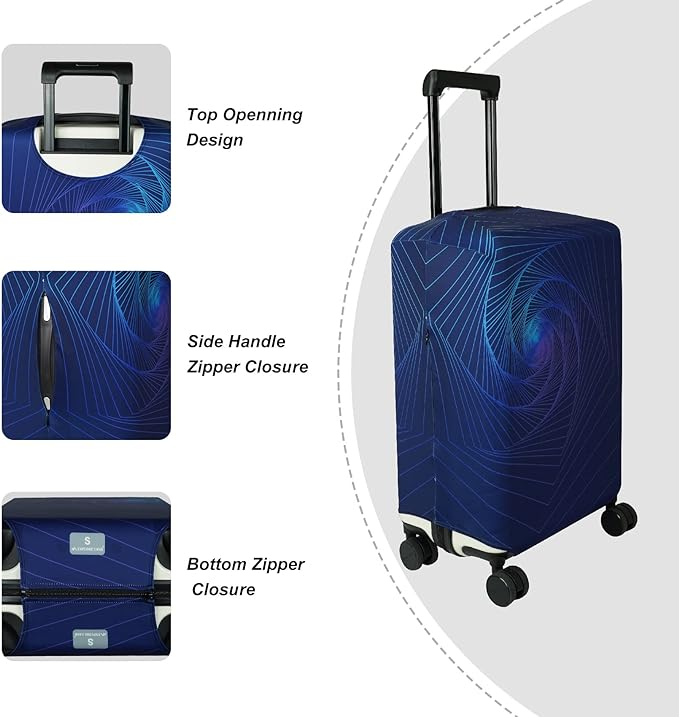 Explore Land Travel Luggage Cover Suitcase Protector Fits 31-32 Inch Case (Gyrotropic, XL)