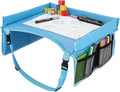 Children Auto Lap Pad - Travel Tray Tablet Holder，Car Seat Lap Tray for Toddlers, Kids，Use on Airplanes, Road Trips, Lap Desk，Tablet Holder and Carry Bag (Blue)