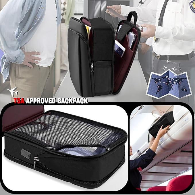 ZINMARK Slim Expandable 15 15.6 16 Inch Laptop Backpack Anti Theft Travel Business Durable Computer Bag, Multipurpose Large Capacity Daypack for Men And Women,Black