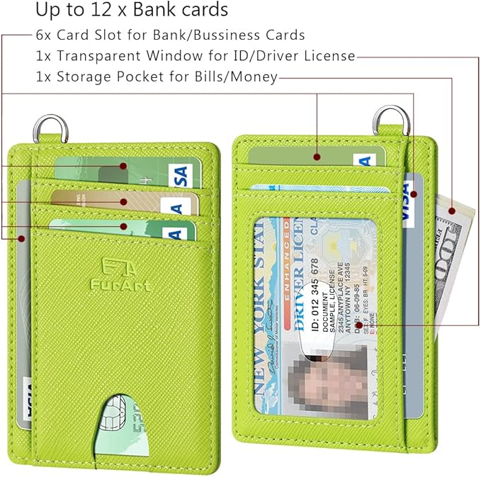FurArt Slim Minimalist Wallet, Front Pocket Wallets, RFID Blocking, Credit Card Holder for Men & Women