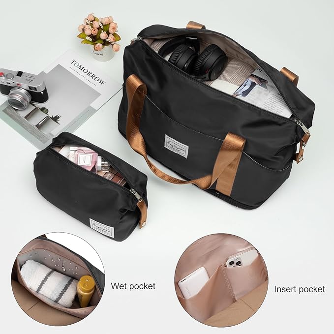 LONG VACATION 3 Piece Carry On Luggage 20 Inch Suitcase with Spinner Wheels, ABS+PC Hardshell Suitcase set with TSA Lock & YKK Zipper