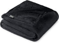 Bare Home Fleece Blanket - Twin/Twin Extra Long - Ultra-Soft Lightweight for Bed, Sofa, and Couch - Luxury Microplush - Cozy Warm Blanket (Twin/Twin XL, Black)