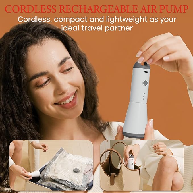 Vacuum Seal Bags for Clothing, 16 Pack Vacuum Storage Bags with Wireless Charging Air Pump(4J+4L+4M+4S), Space Saver Bags for Clothes Blanket Duvets Pillows Comforters Travel