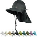 Sukeen Cooling Sun Hat for Men Women UPF50+ Wide Brim Fishing Hat with Neck Flap Adjustable Foldable Bucket Hat for Hiking