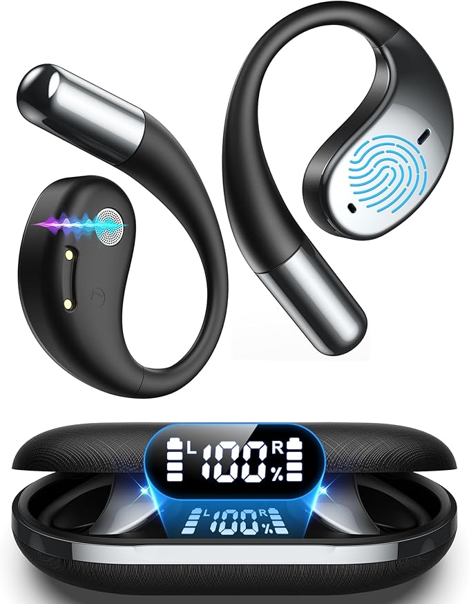 AI Translation Earbuds Real Time, 2025 Upgraded 144 Language Translator Earbuds for iPhone and Android 6-in-1 Translation Headphones with 6 Mode, Translating Device for Travel Business Learning(Black)