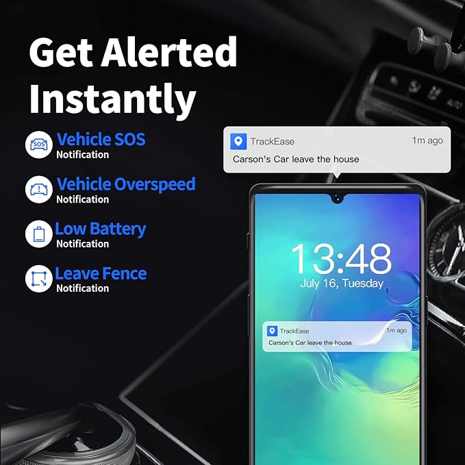 GPS Tracker for Vehicles, No Monthly Fee, No Subscription, 120-Days Long Battery Life, 4G SIM Card and Data Included, Trip History, GeoFence, Driving Alerts, Magnectic