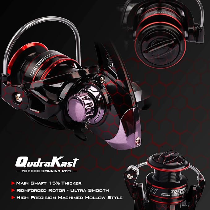 Fishing Rod and Reel Combos, Unique Design with X-Warping Painting, Carbon Fiber Telescopic Fishing Rod with Reel Combo Kit with Tackle Box, Best Gift for Fishing Beginner and Angler