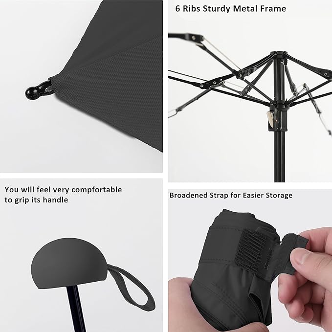 BAODINI Travel Mini Umbrella for Purse With Case Small Compact UV Sun Protection Sun Lightweight Tiny Pocket Umbrella for Women Girls and Men