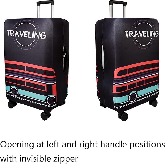 WUJIAONIAO Travel Luggage Cover Baggage Suitcase Cover Protector Skins 18-32 Inch (TRAVELING, S (for 18-20 inch luggage))