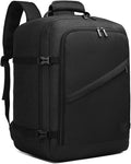 Kono Carry on Backpack, 18" Airplane Approved Under Seat Travel Backpack for Men and Women, Waterproof Lightweight Daypack for Flight 30L (Black, Medium)