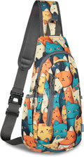 TITECOUGO Small Sling Bag, Lightweight Crossbody Backpack for Men Women, Shoulder Bag for Sports and Outdoor