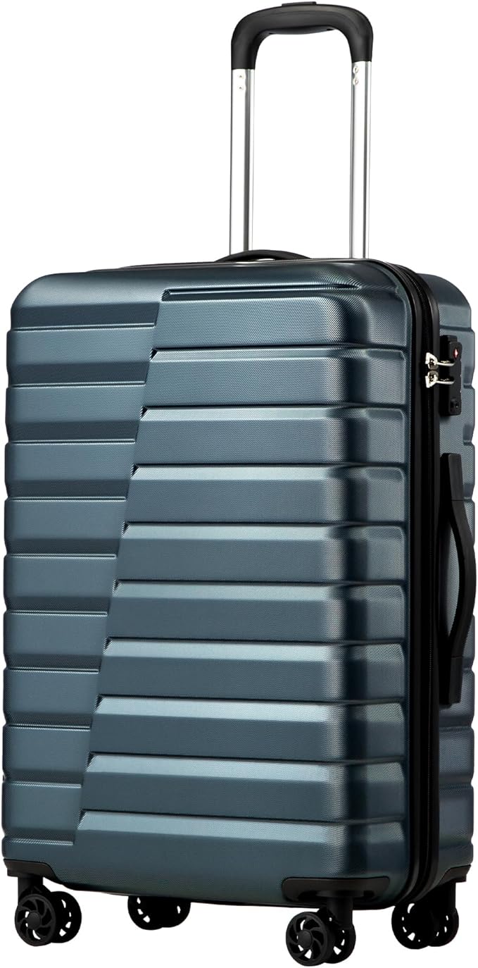 Coolife Medium Luggage Hardside Carry On with Spinner Wheels TSA Lock Telescopic Handle