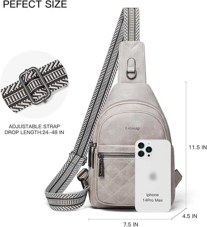 Sling Bag For Women Fanny Pack Crossbody Travel Shoulder Belt Bags Tote Backpack Purse Faux Leather