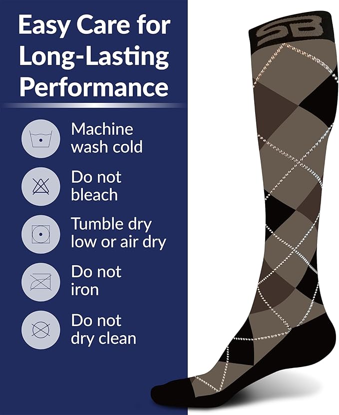 SB SOX Compression Socks for Men & Women (20-30 mmHg) - Best Support Stockings for Travel, Medical, and Sports - Perfect for Everyday Wear