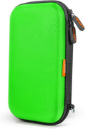 GLCON Power Bank Storage Case Hard EVA Protective Travel Case – Small Electronic Carrying Pouch for Hard Drive, Cell Phone, Charging Cable, External Battery, Earbuds (Light Green)