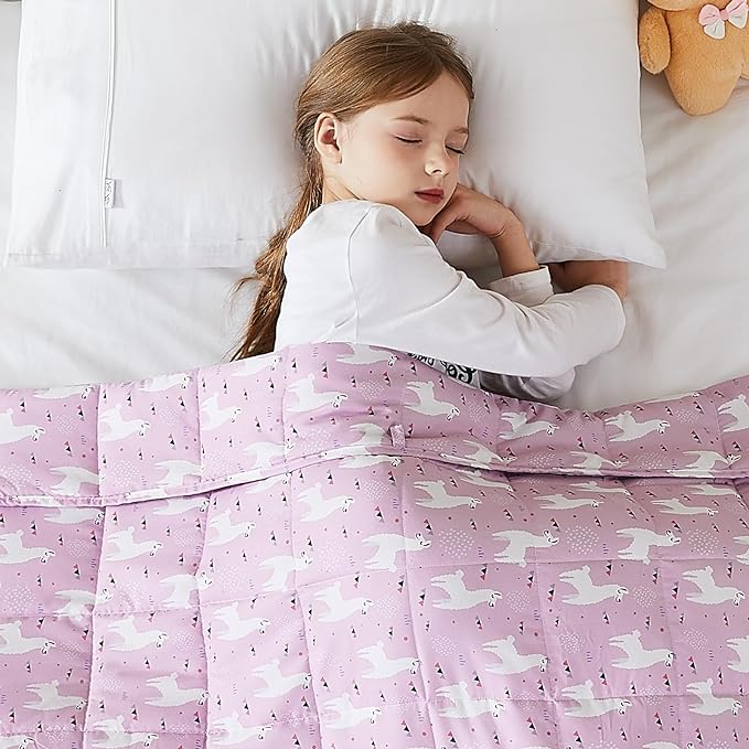 L'AGRATY Weighted Blanket - 36"x48" 3lbs Weighted Blanket Microfiber Material with Glass Beads Small Blanket for All-Season Summer Fall Winter Soft Thick Blanket