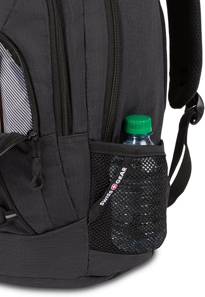 SwissGear 1186 Bungee Backpack, Grey (Laptop Version), 17.75 inch