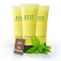 ECO amenities Shampoo Mini Flip-Cap Tubes - 1 fl oz (30 mL), 72 Count - Hotel Shampoo Bulk & Travel Toiletries - Green Tea Scent & Airbnb Amenities - Hotel Toiletries Bulk