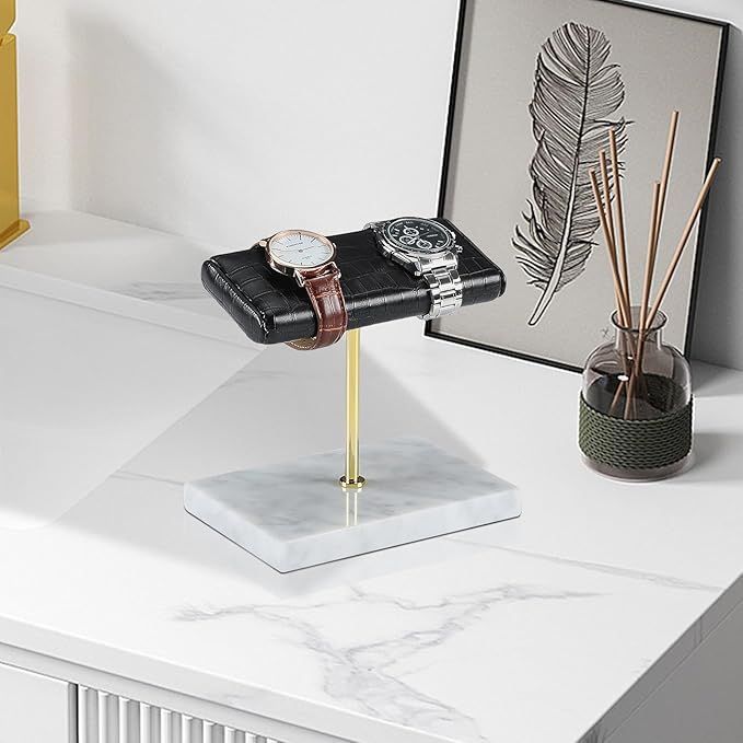 LYS&LYX Watch stand watch display stand watch holder watch Handcrafted watch holder (2--white/glod/croco)