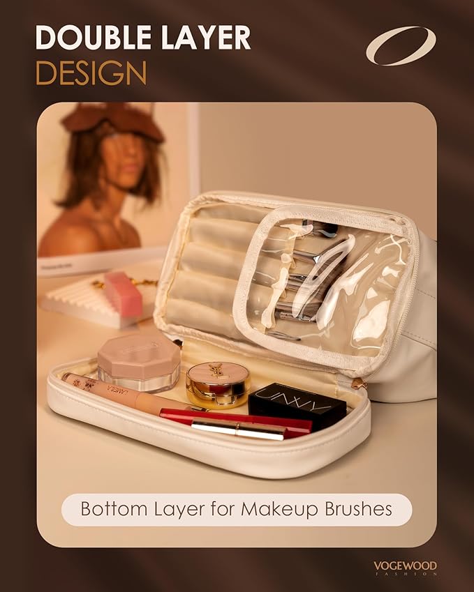 Cute Gifts for Preteen, Personalized Makeup Bag with Handle, Cute Gifts for Women Cosmetic Bag with Makeup Brush Organizer, Cute Cosmetic Pouch for Women, Gifts for Friends Female Mom