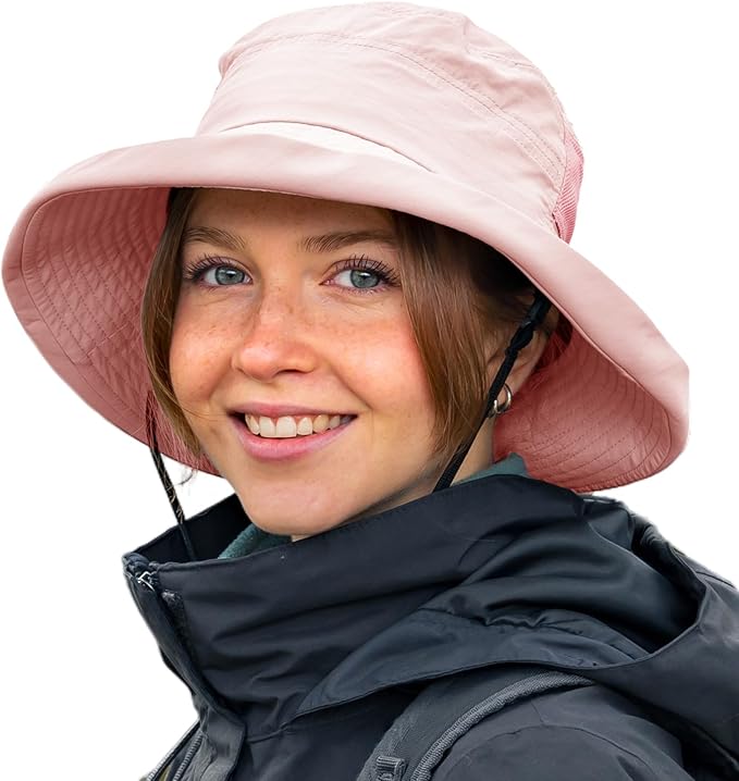 TOP-EX XL/XXL Women’s Wide Brim Bucket Sun Hat with Ponytail Hole UPF 50 Summer Packable Sunhat for Travel Beach Outdoor
