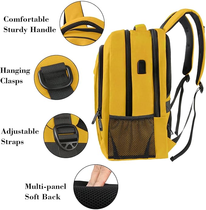MATEIN Travel Laptop Backpack, Sturdy Anti Theft College School Backpack for Girls Boys with USB Charging Port, Water Resistant 15.6 Inch Computer Daypack Student BookBag Gift for Women and Men