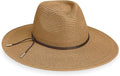 Wallaroo Hat Company Women’s Monetecito Fedora – UPF 50+ UV Protection, Wide Brim, Medium Size, Packable, Adjustable Sun Hat