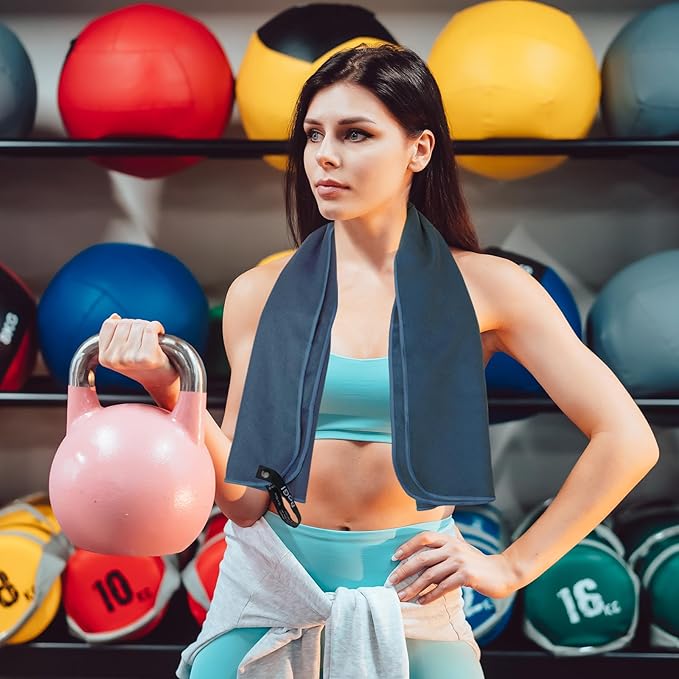 BOGI Microfiber Travel Sports Towel-Quick Dry Travel Towel,Soft Lightweight Absorbent Compact Sports Towel for Camping Gym Beach Bath Yoga Swimming Backpacking (S:16''x32'',2Pcs-AGreen)