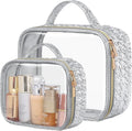 PACKISM TSA Approved Toiletry Bag - Upgrade Color-Edged Clear Makeup Bags, Clear Toiletry Bags For Traveling Fits Various Storage Needs