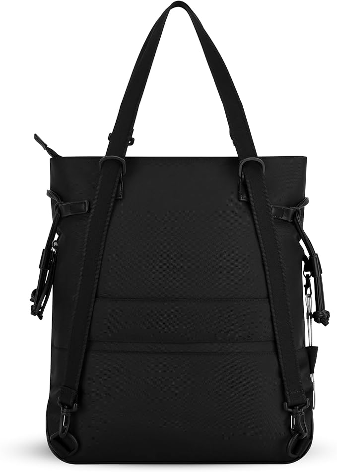 Sherpani Tempest, Anti Theft Convertible Backpack Tote, 14L Travel Backpack, Travel Gifts for Women, Handbags, RFID Protection, Fits 15” Laptop (No Sleeve) (Carbon)