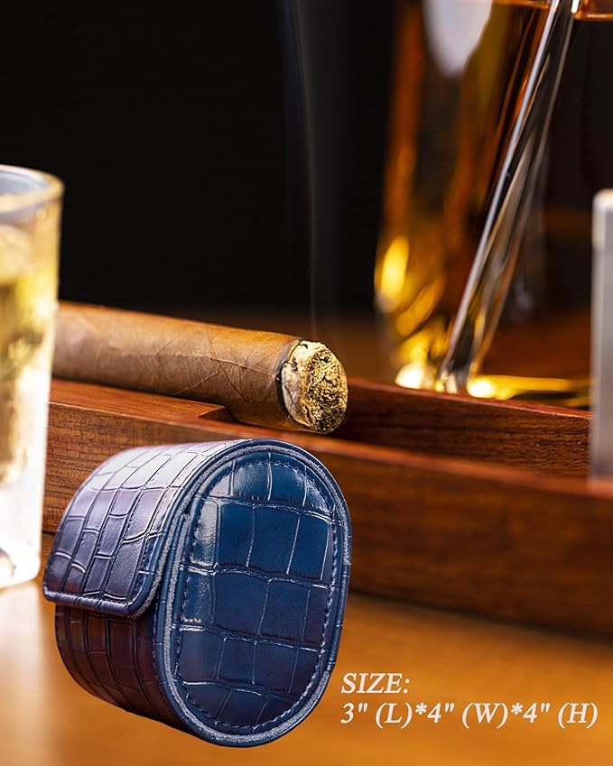 MR.OKAY Single Watch Travel Case-Classic Leather Watch Case With Superb Texture.(Portable Watch Roll Or Organizer For Storage And Display).Festival Gift For Men, All Handcrafted By Artisans
