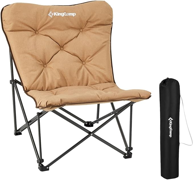 KingCamp Butterfly Chair Oversized XL Saucer Chair for Adults Padded Folding Comfy Camping Chairs for Teens Kids 300lbs Heavy Duty with High Back for Bedroom Living Room Dorm Rooms Outdoor Patio Lawn