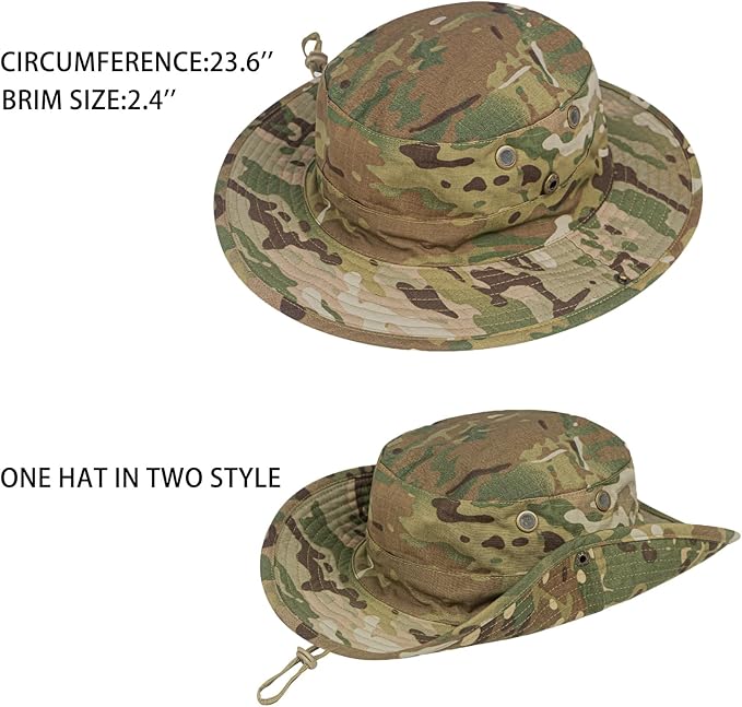 Sun Hats for Men Women Boonie Hat Foldable Fishing Hat UPF 50+ Bucket Hat for Fishing Hiking Garden Safari Beach