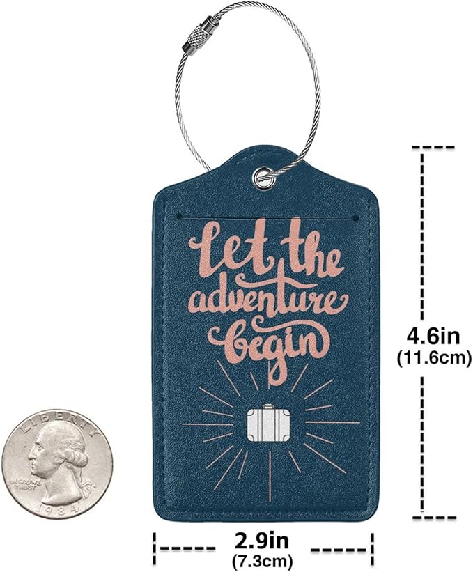Let The Adventure Begin Luggage Cover Washable Suitcase Protector, Luggage Tag Travel Birthday Gifts For Men Women (L 26-28 Inch Luggage)