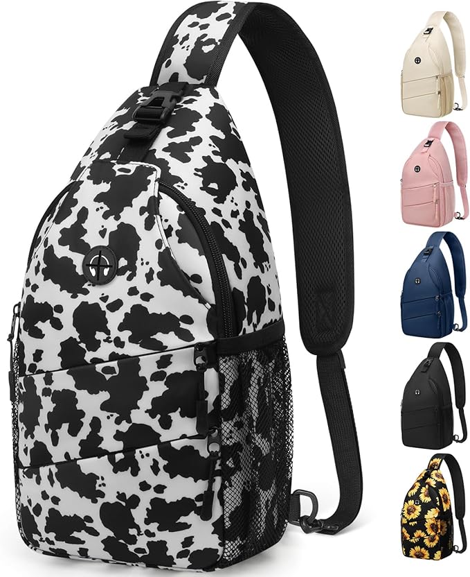 Crossbody Bags for Women Men Trendy Sling Bag Bakpack Casual Chest Bag with Convertible Shoulder Strap