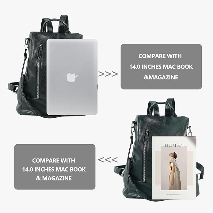 Women Backpack Purse PU Leather Anti-theft Casual Shoulder Bag Fashion Ladies Satchel Bags