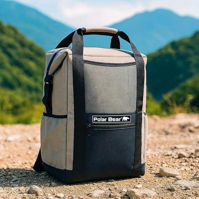 Polar Bear Coolers - Soft-Sided Backpack Cooler - Insulated Backpack for Hiking, Camping, Travel, or Fishing - Heavy-Duty & Portable - Sweat & Leak Proof - Keeps Ice up to 24 hrs