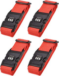 uxcell Luggage Straps Suitcase Belts with Buckle, Combination Lock, Adjustable Travel Packing Accessories