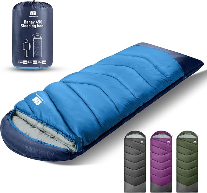 Sleeping Bags for Adults Cold Weather,Portable, Waterproof,Lightweight Sleeping Bag for Tall Girls Boys with Compression Sack for Warm Camping, Hiking, Outdoor & Indoor