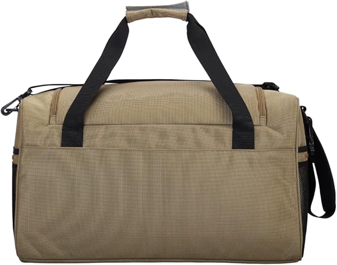 Large Sports Duffel Bag 20 inch for Travel Gym as Shoulder Bag and Hand Carry - Tan