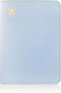 Passport Holder for Travel Essentials,RFID Blocking Passport Cover Case for Travel Accessories,Travel Wallet for Women Men (Light Blue)