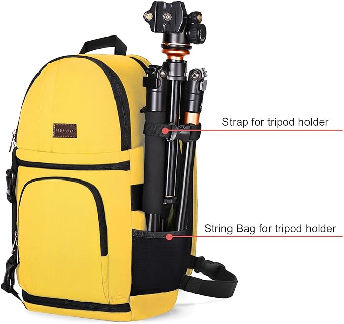 MOSISO Camera Sling Bag, DSLR/SLR/Mirrorless Camera Backpack Case Shockproof Photography Backpack with Tripod Holder & Removable Modular Inserts Compatible with Canon/Nikon/Sony/Fuji