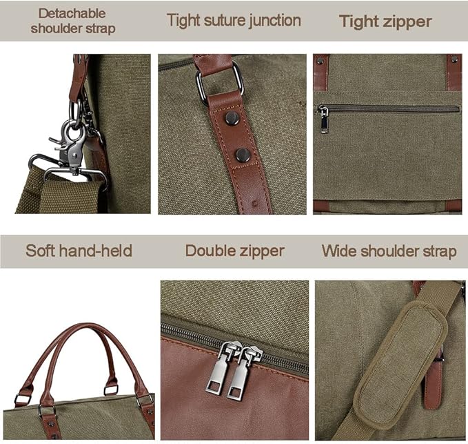 Weekender Overnight Bag Carry On Bag Travel Bag with Shoe Pouch