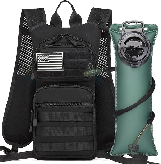 ATBP Running Hydration Vest Pack Thermal Insulation 3L TPU Water Bladder Tactical Backpack Bag for Cycling Hiking Daypack Men & Women