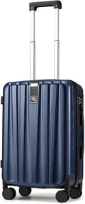 Hanke 20 Inch Carry On Luggage 22x14x9 Airline Approved Lightweight PC Hard Shell Suitcases with Wheels Travel Luggage Rolling Suitcase Travel Luggage Bag for Weekender(Dark Blue)