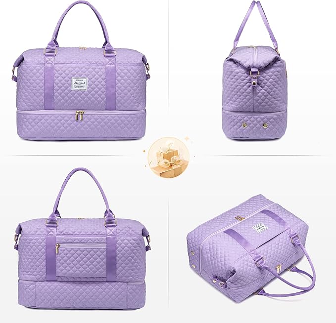 LOVEVOOK Travel Duffle Bag,Weekender Bags for Women with Shoe Compartment，Carry on Overnight Bag with Toiletry Bag,Gym Duffel Bag with Wet Pocket, Hospital Bags for Labor and Delivery